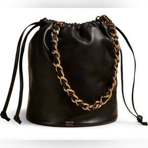 KHAITE Medium Aria Leather Bucket Bag
